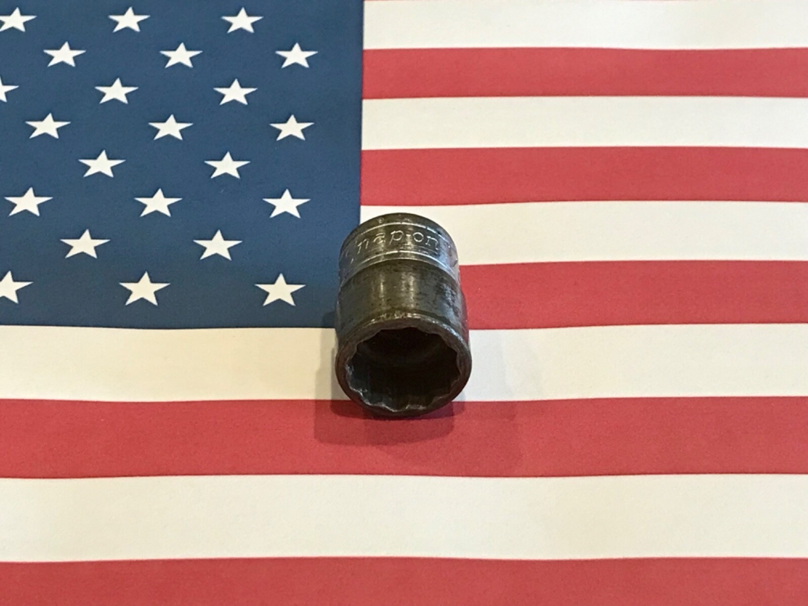 1956 Vintage Snap-on 1/2” Shallow Socket, 12 Point, 3/8″ Drive, F 161 USA 🇺🇸