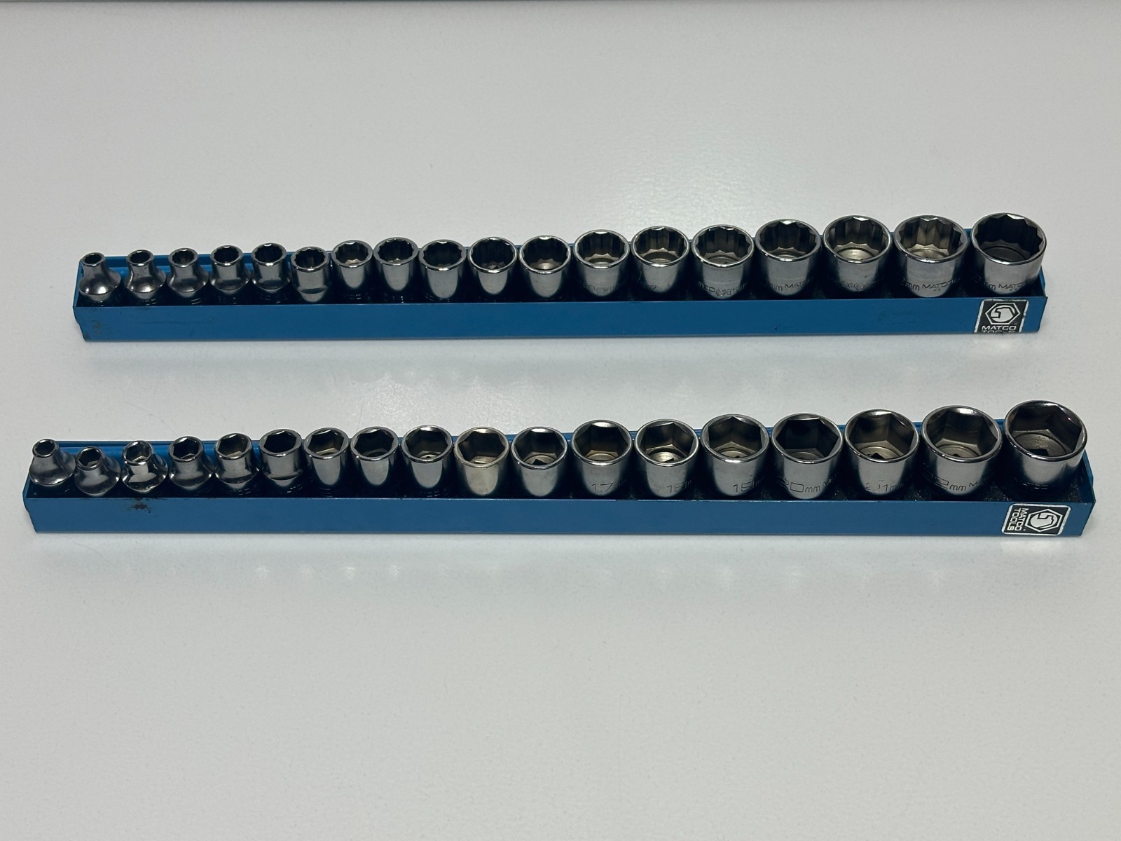 🇺🇸 Matco Tools USA 36pc Metric 6mm-23mm Shallow Socket Set, 3/8” Drive (Rare)