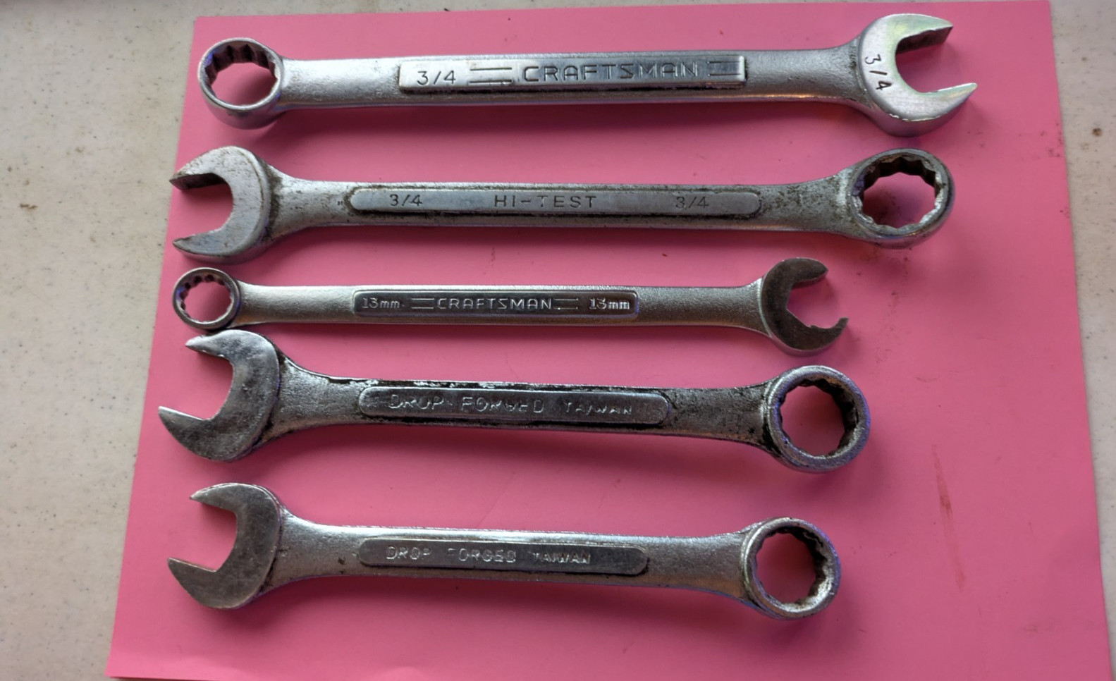 Lot of 30 Wrenches (Craftsman & Other Brands) Various Sizes