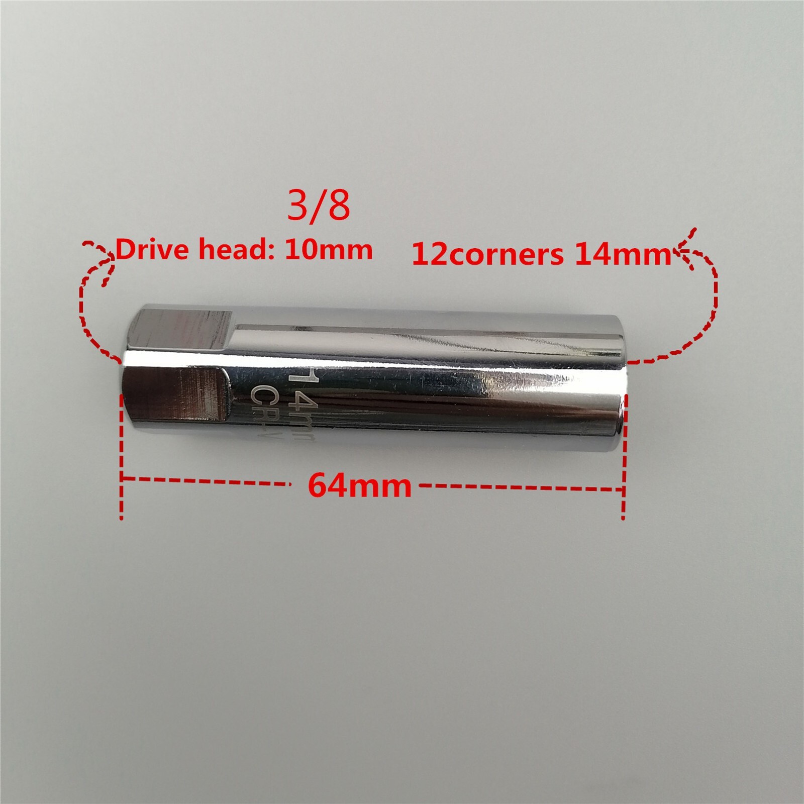 Spark plug socket wrench Removal Tool 14mm 3/8 inch drive for BMW mini Nissan
