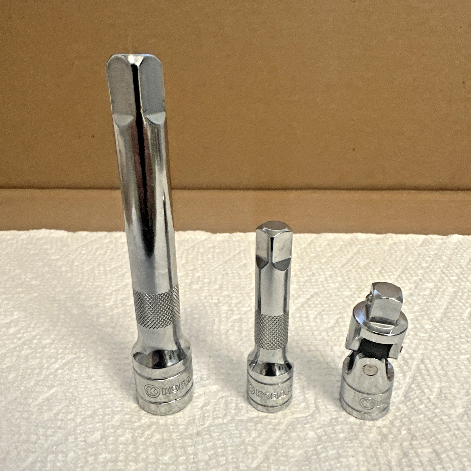Kobalt 3 Piece Lot 3/8″ Drive Universal Extension 1/2″ 337340 337344 337347