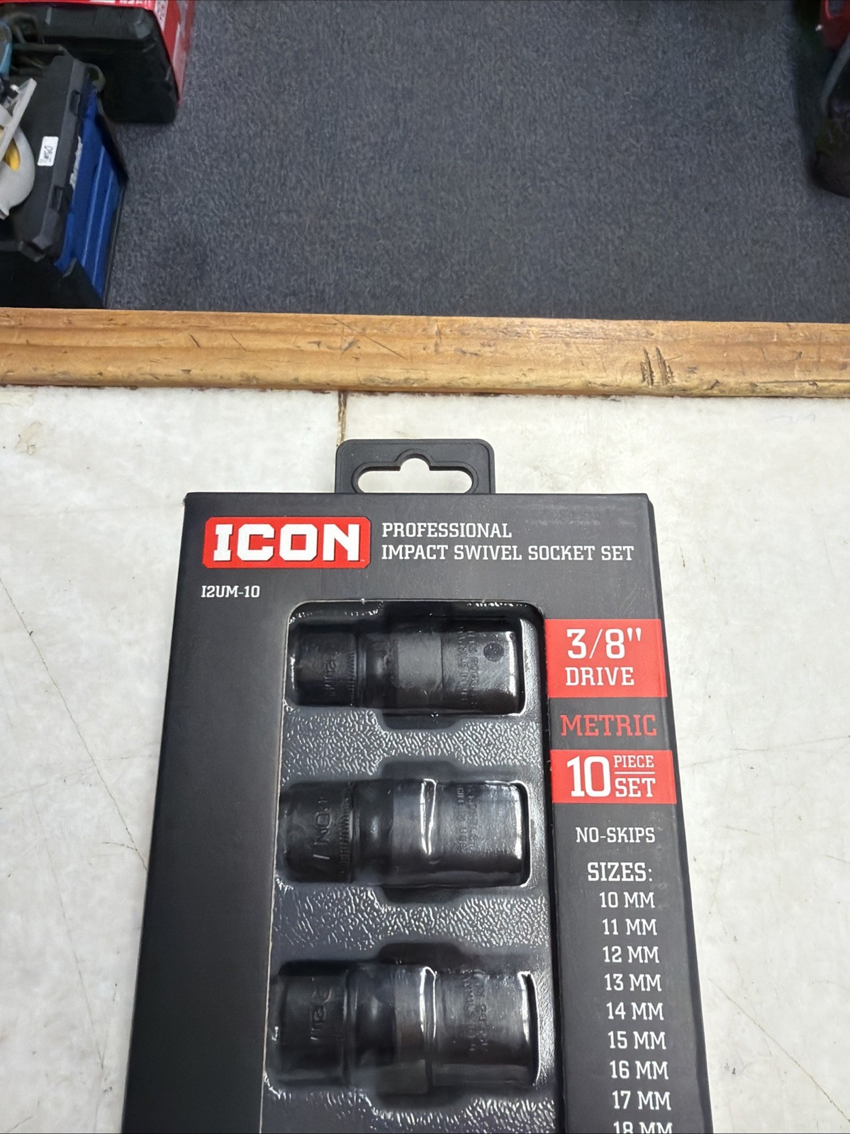 Icon Professional Impact Swivel Metric Socket Set 3/8in. Drive | I2UM-10 | 59747