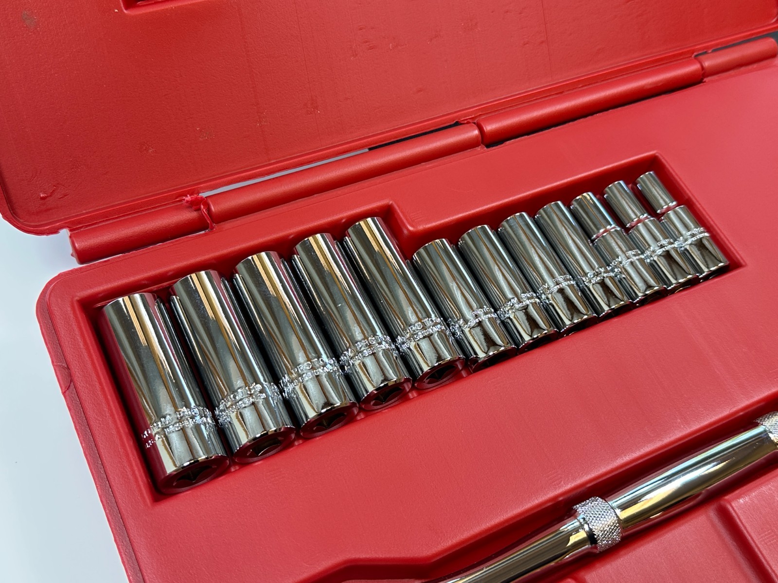 🇺🇸 NEW Proto USA J52222XL 3/8″ Drive 29pc Metric 8mm-19mm Service Socket Set