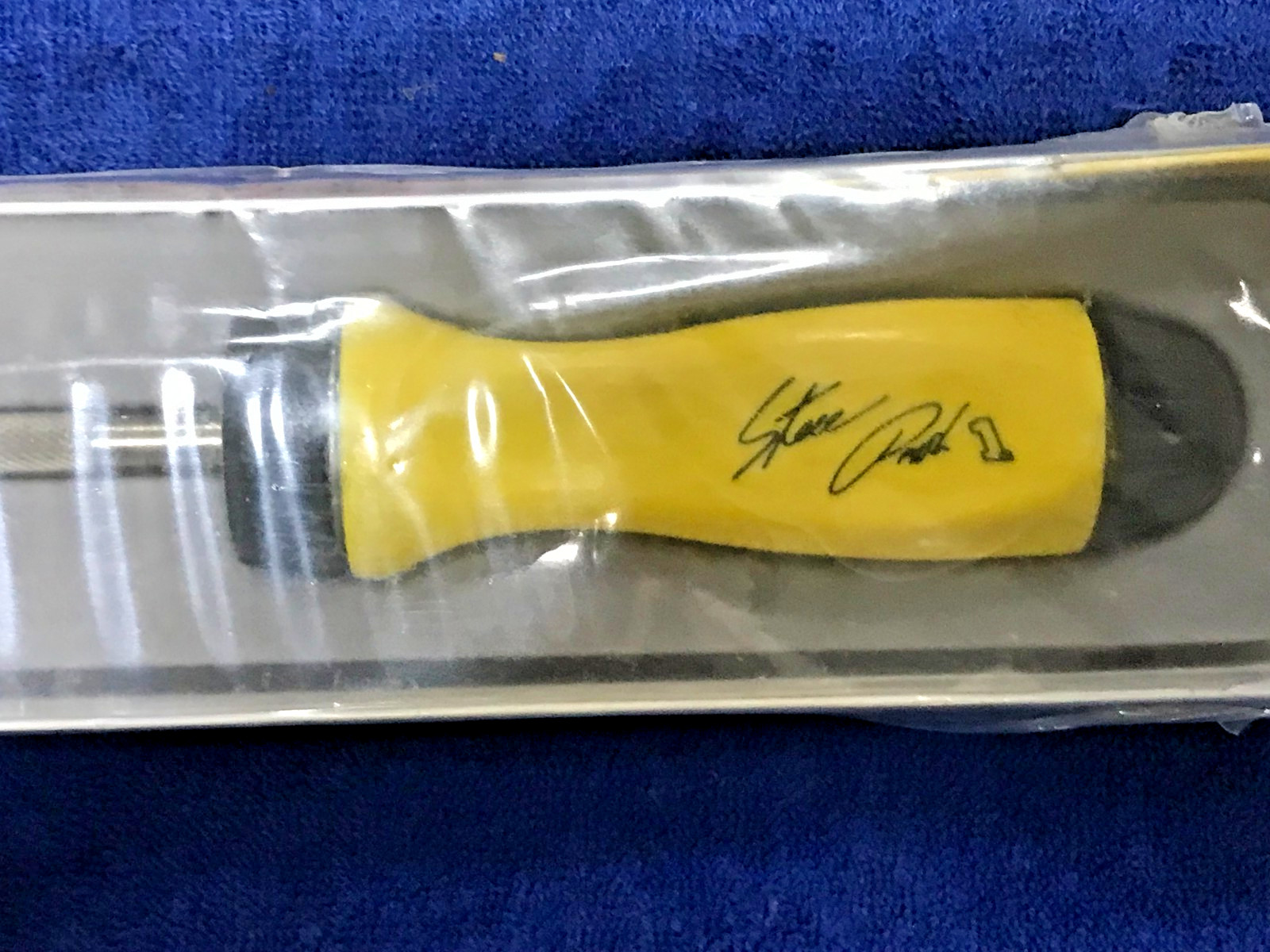 New Snap on Tools Ratcheting Screwdriver Yellow w/Bits Phillips Flat head Nos