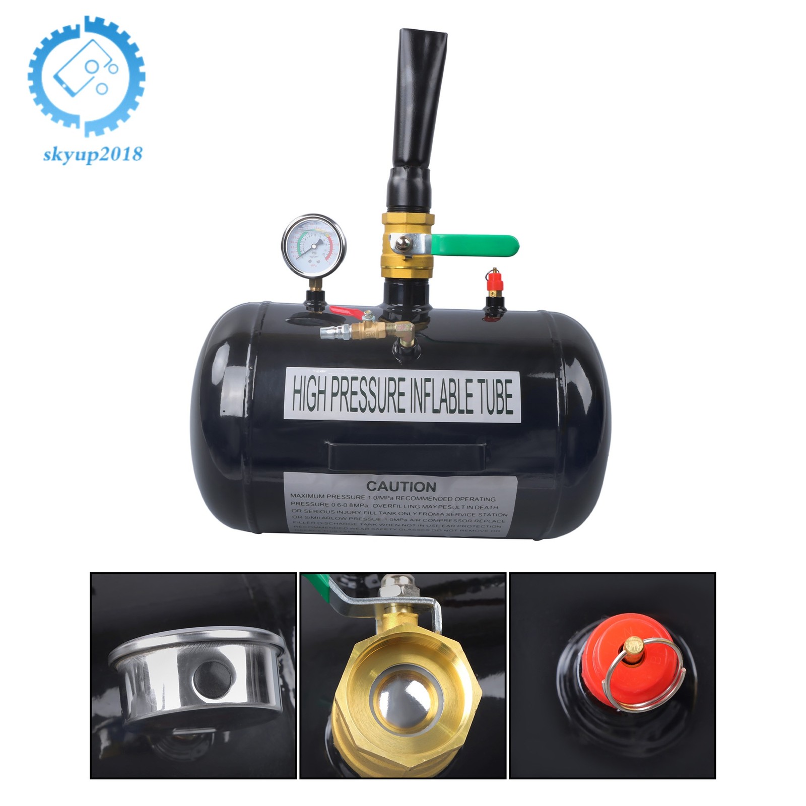 Air Tire Bead Seater 145PSI 5 Gallon Blaster Tool Seating Inflator Truck ATV