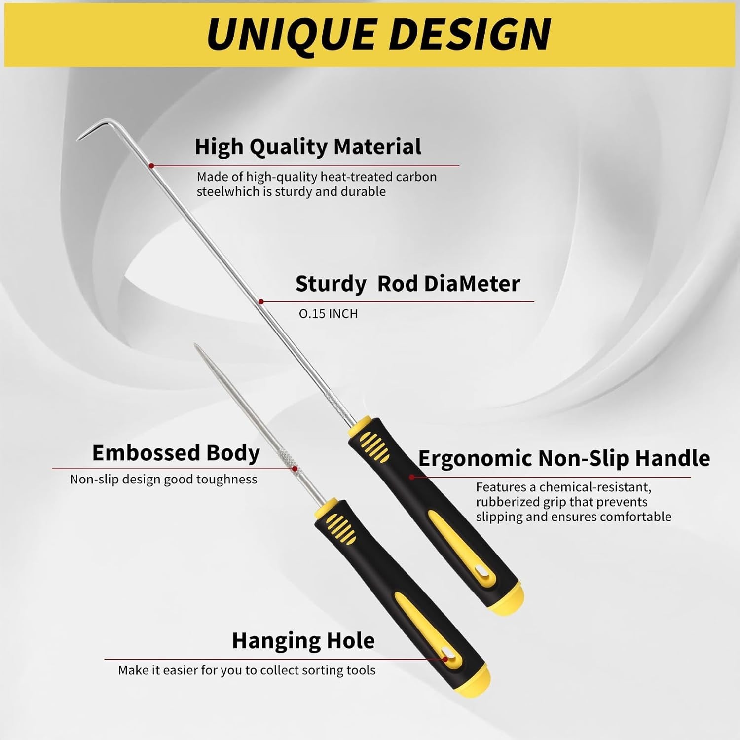 PCS Hook and Pick Tool Set with Scraper- Automotive Pick Set with Metal Pick …