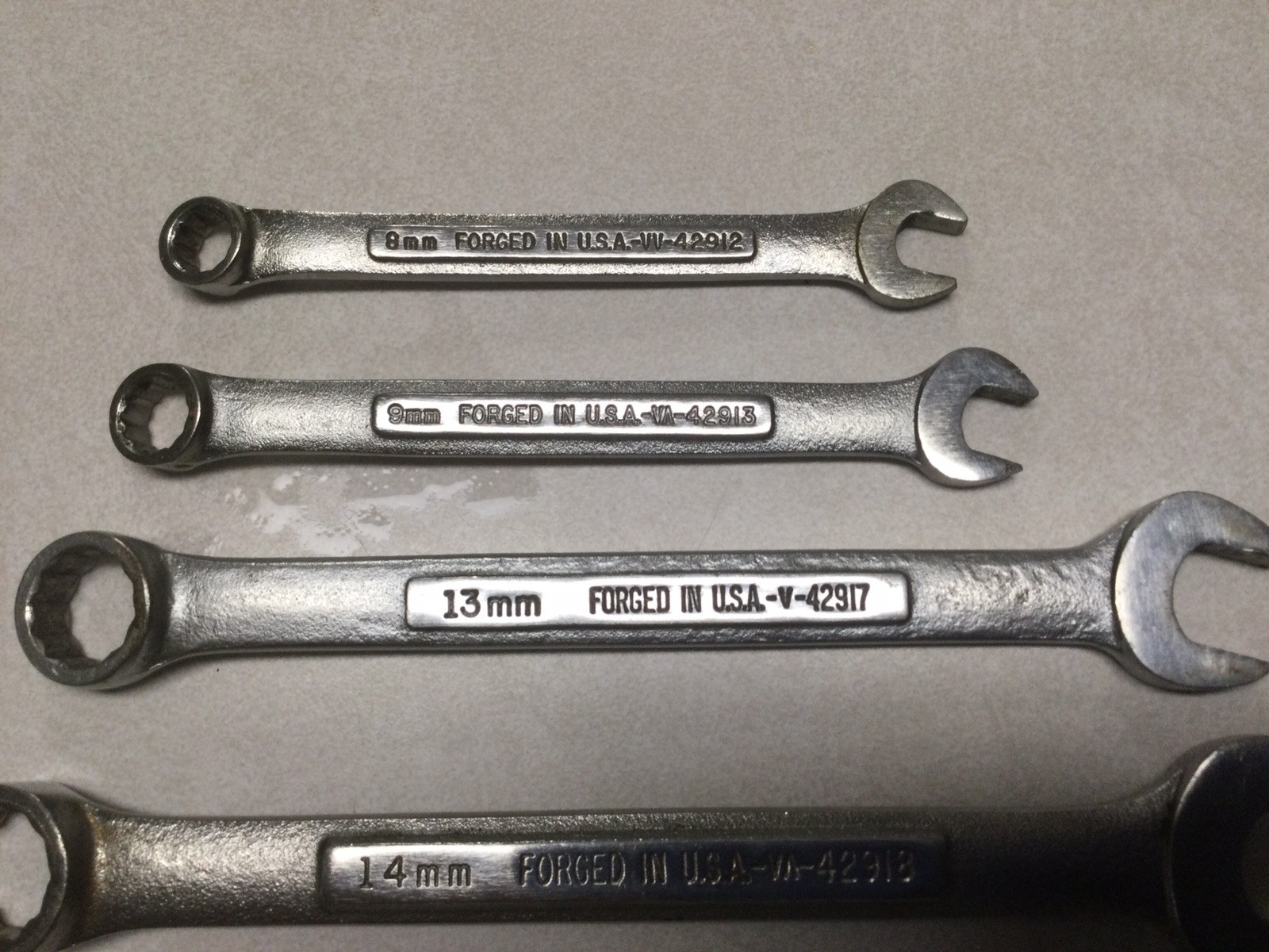 9 – Vintage Craftsman Open/Box End 12 Point Metric Wrenches 8mm-21mm Made USA