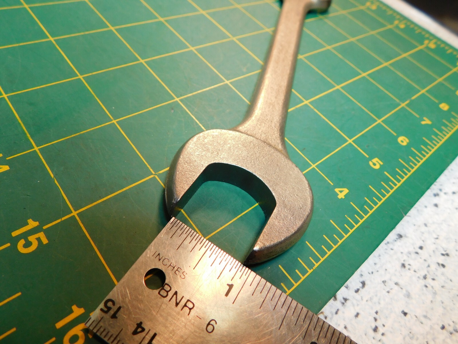 8″ Vintage 13/16″ & 7/8″ Very Nice unmarked Open End Wrench Star-Like Symbol