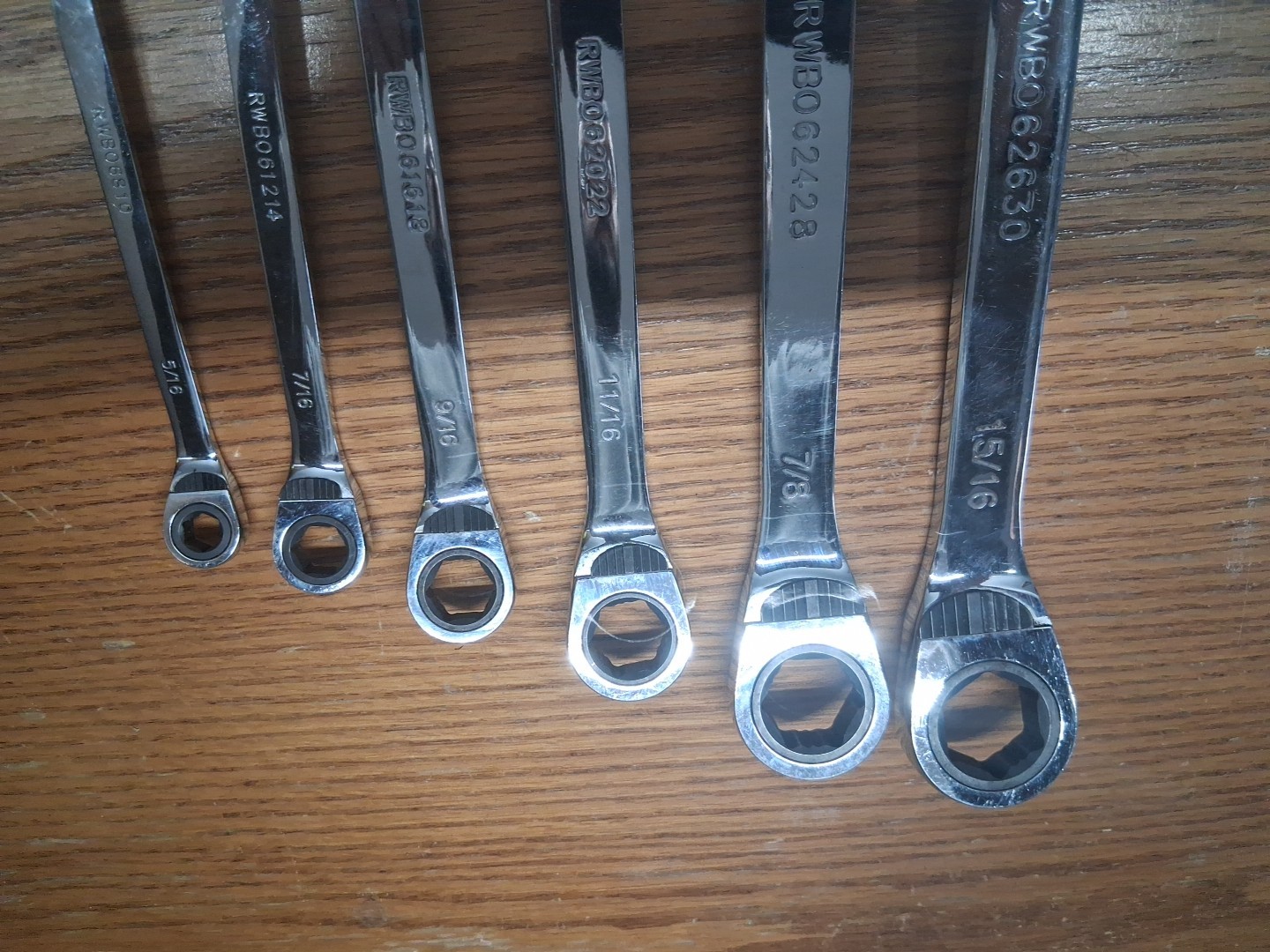 Set Of 6 Mac Reversible Offset Racheting Wrenches 1/4″-15/16″