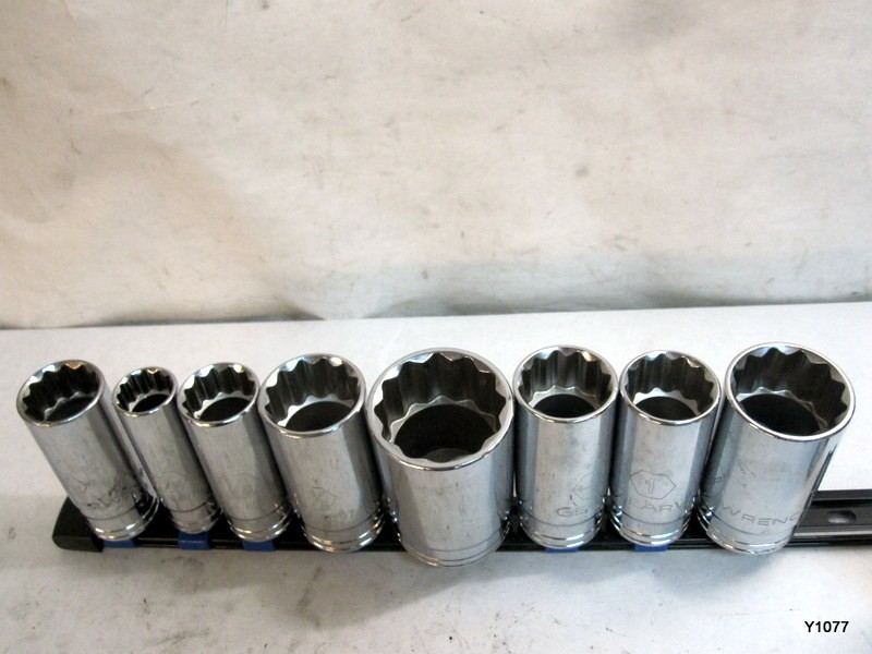 GearWrench 12 Point Deep SAE Socket Set 9 Pc 1/2 Drive
