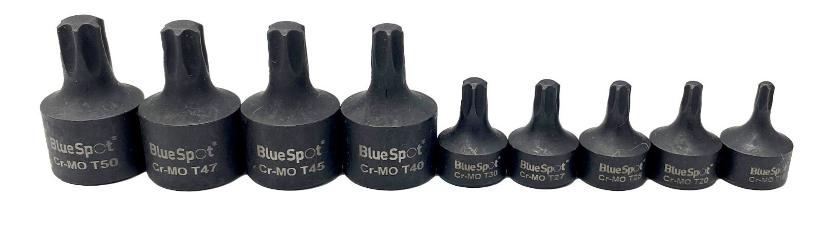 Blue Spot 01614 9 Pce 1/4»D & 3/8»D Impact Torx Bit Socket T15 – T50 Set MD1