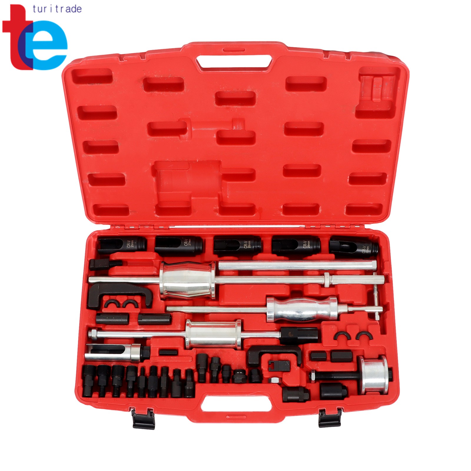 Auto Truck Diesel Injector Extractor Slide Hammer Puller Adapter Tool Kit 40PC
