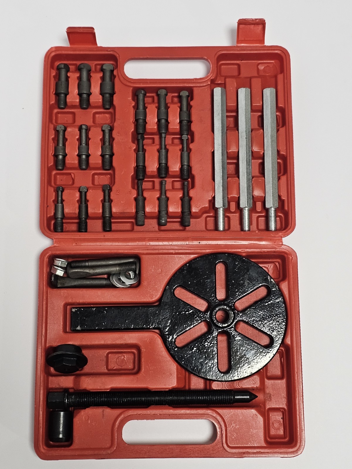 Wheel Hub Bearing Puller Tool Three Claws Outer Bearing Extractor 18 Pcs
