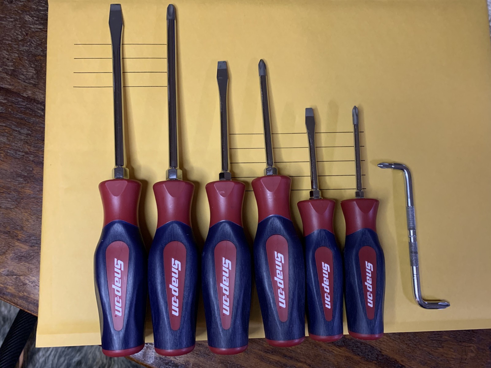 Snap On 7 Piece Screwdriver Set SHDX60R Red/Blue