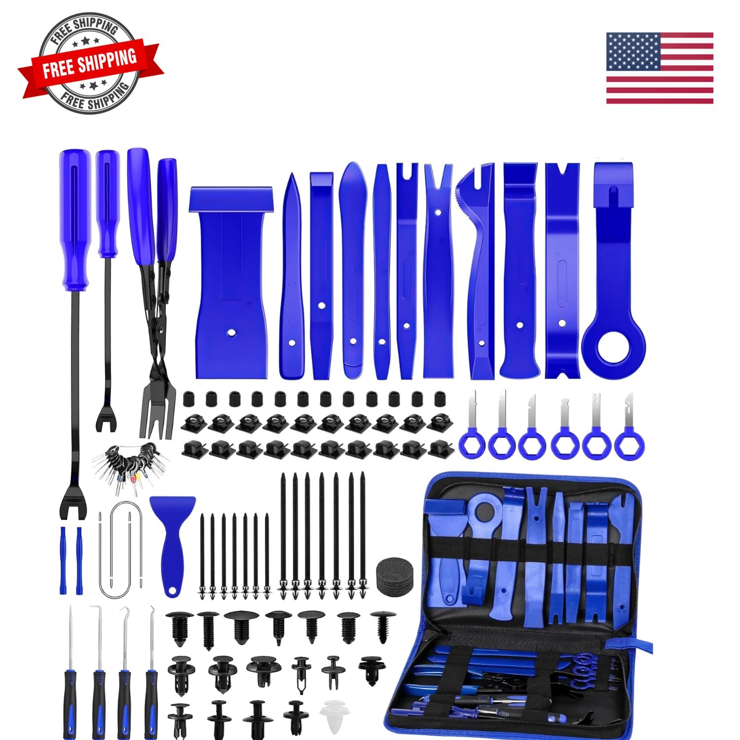 432Pcs Auto Trim Removal Tool Kit No Scratch Pry Tool for Car Door Panel Dash…