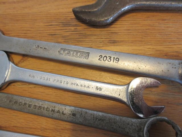22 Pc Wrenches Netsuren Proto Craftsman S-K Rahsol Stanley Allen Bridgeport STP