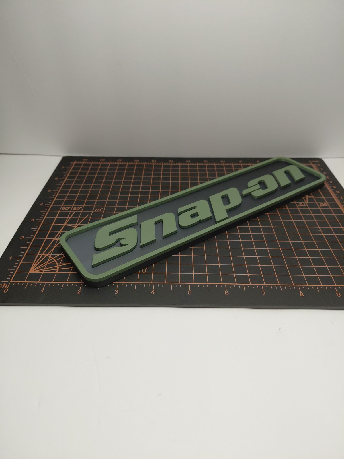 3D Printed Snap-On Tools Wall Art Sign Logo Display Tool Box MAGNET Army Green