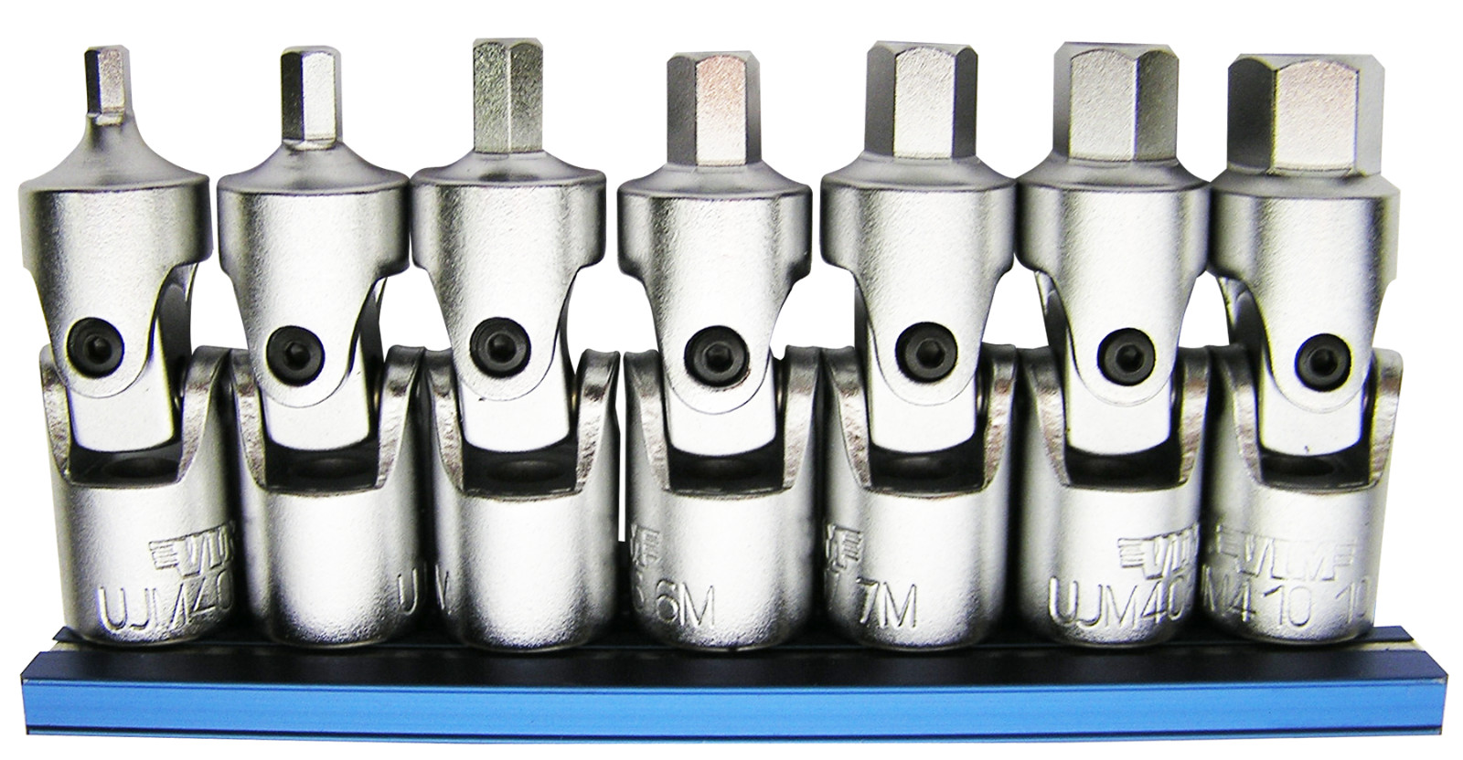VIM Tools UJM400 – 7 Piece Metric U-Joint Stubby Hex Driver Set