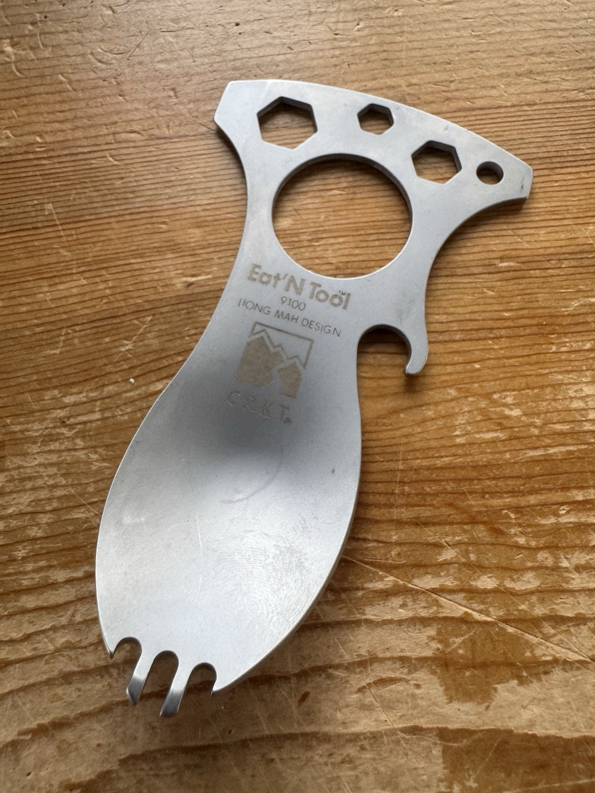 CRKT Eat’N Tool, Spoon, Fork, bottle opener, Camping Utensil/ Keychain #9100C