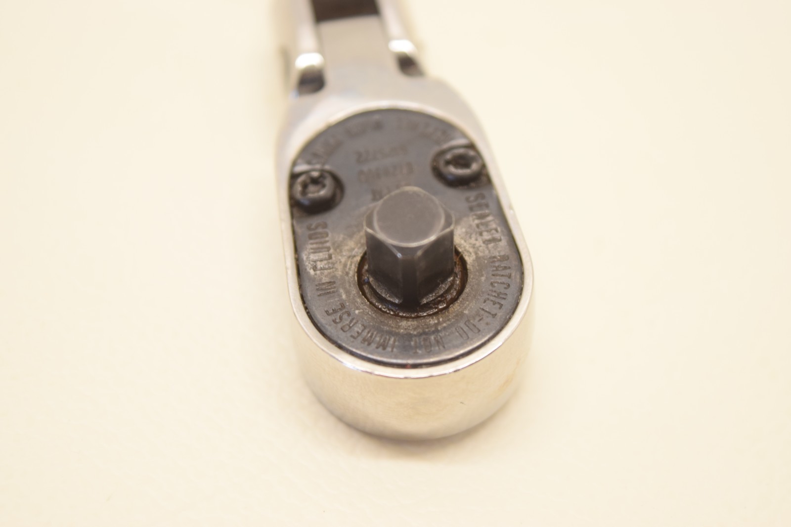 SNAP ON TKF72 Stubby Flex Head Ratchet 1/4” Drive USA TOOLS – USED