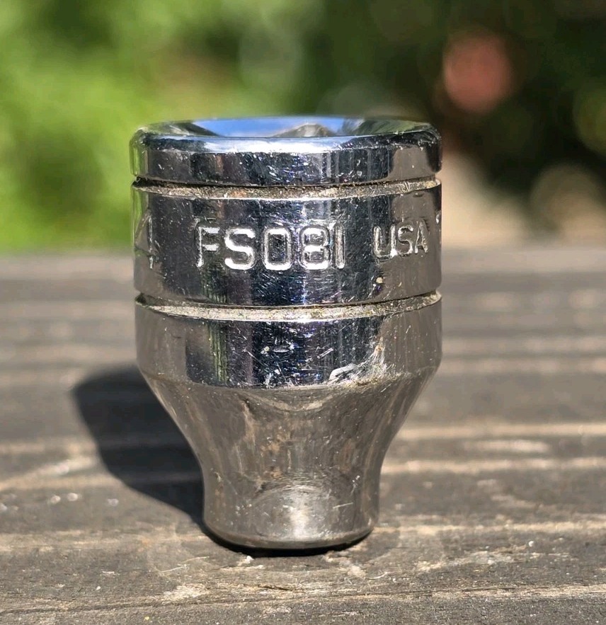 Snap-on Tools FS081 1/4″ SAE Flank Drive Shallow Socket 3/8″ Dr. 6 Pt. USA 1997