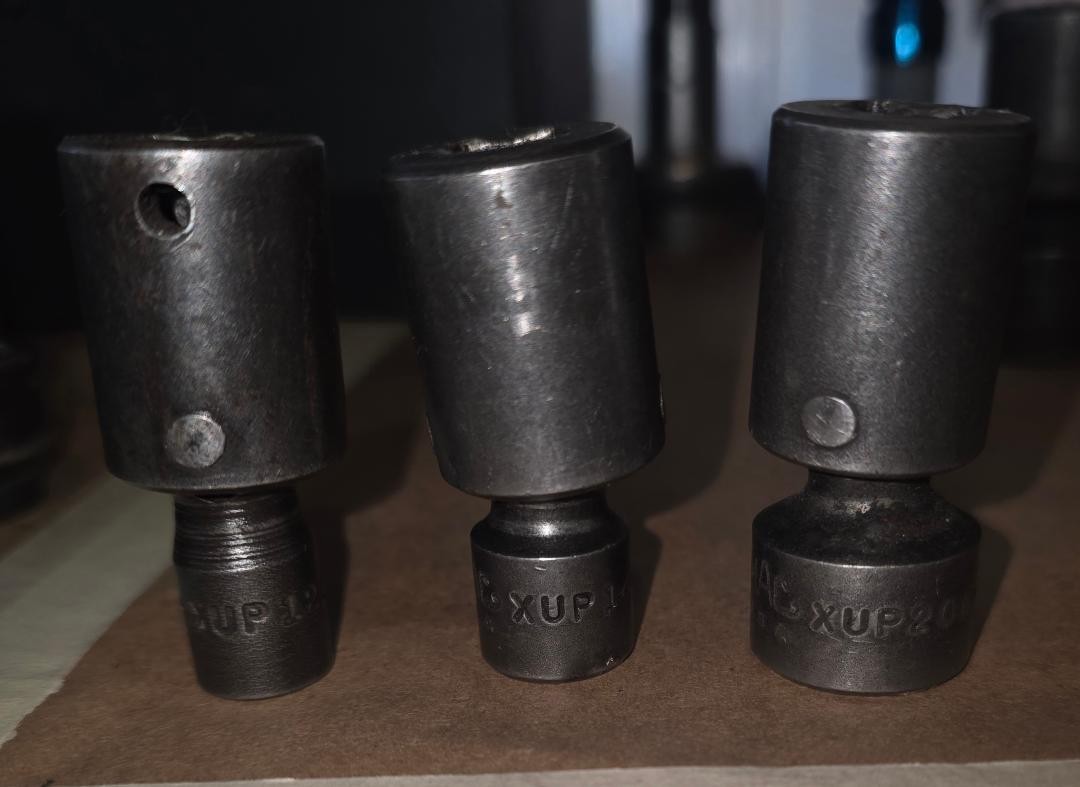 MAC XUP 3/8in. 6 Point Swivel Black Impact Sockets Sizes 3/8, 7/16, 5/8