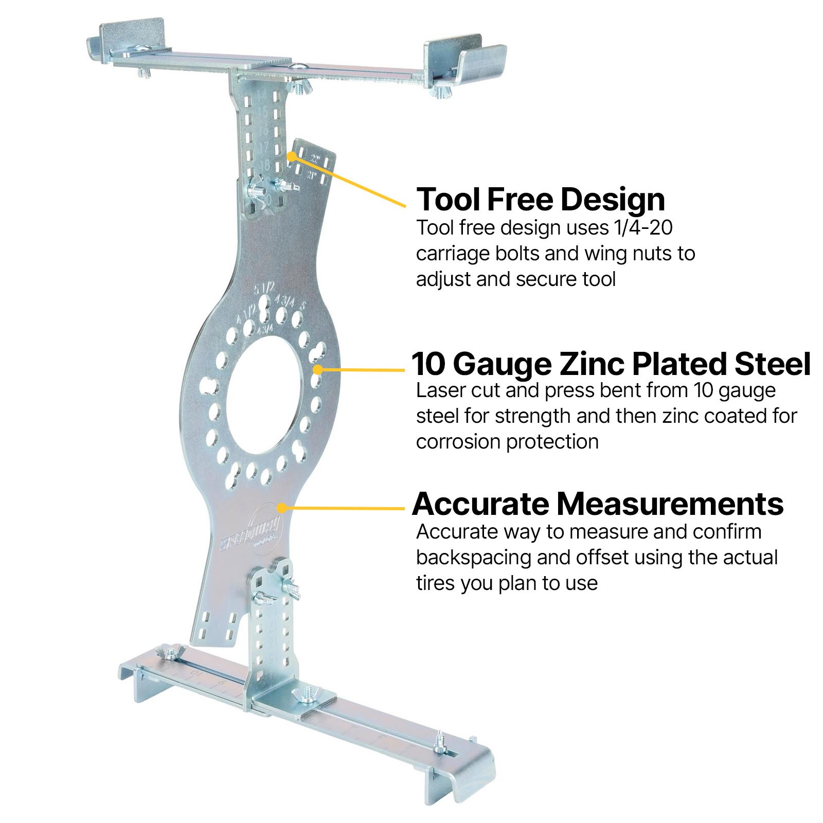 Wheel Fitment Tool for Tire Fit Testing Size Measuring Mockup