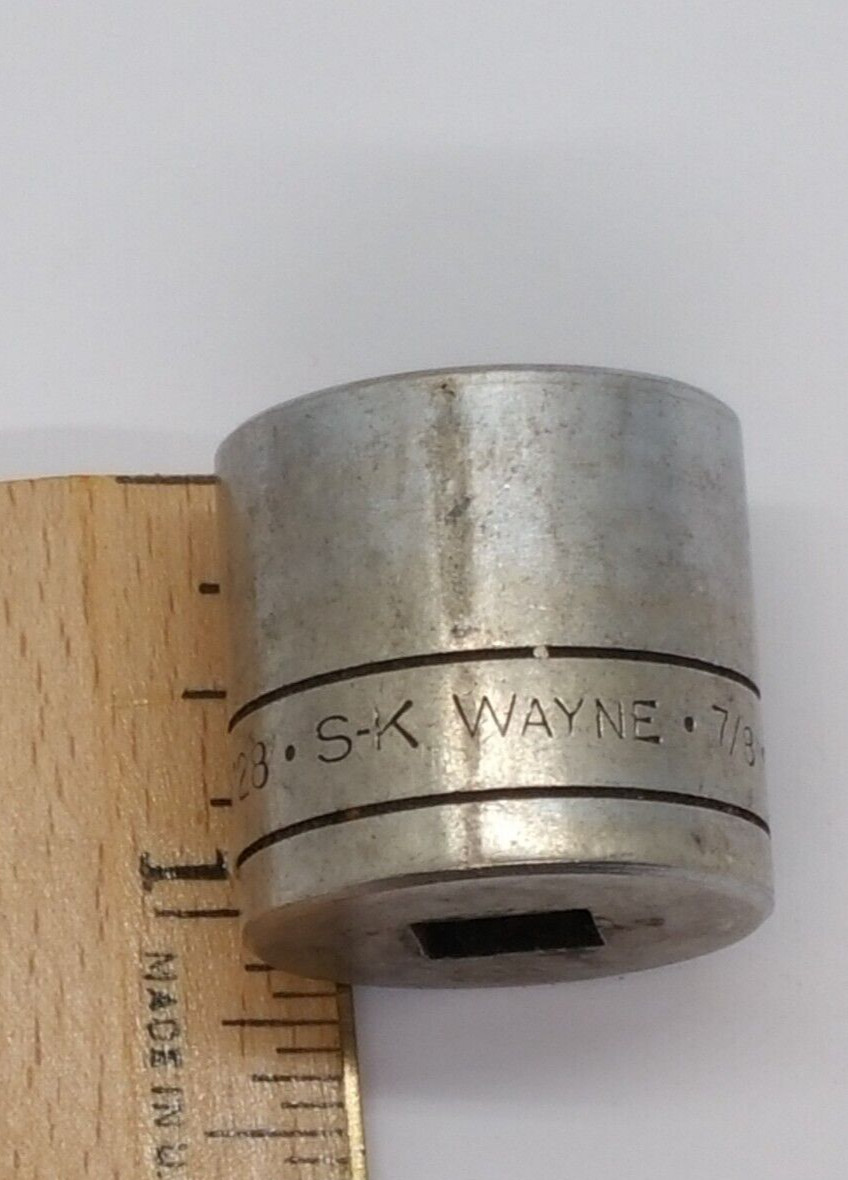 SK Wayne 3/8″ Drive 12 Point 7/8 In. Shallow SAE Socket 45128 Made in USA S456