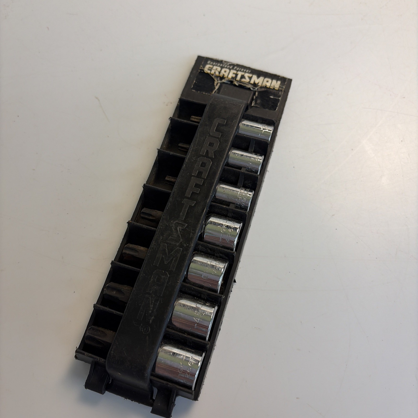 Vintage Craftsman Torx Bit Socket Set T15 T50 USA 7 Pc With Holder