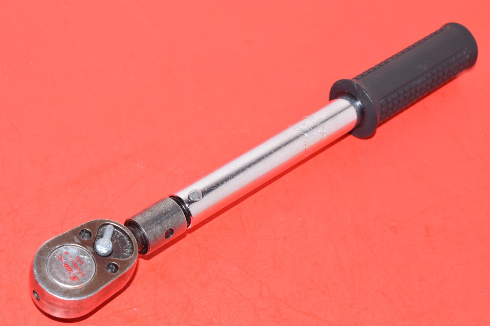 Snap-On 3/8” Drive SAE Interchangeable Head 100 In Lb Preset Torque Wrench