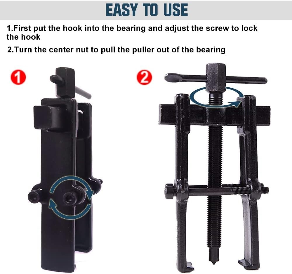 4 Bearing Puller 2in, 3in, 4in, 6in with 2 Jaws