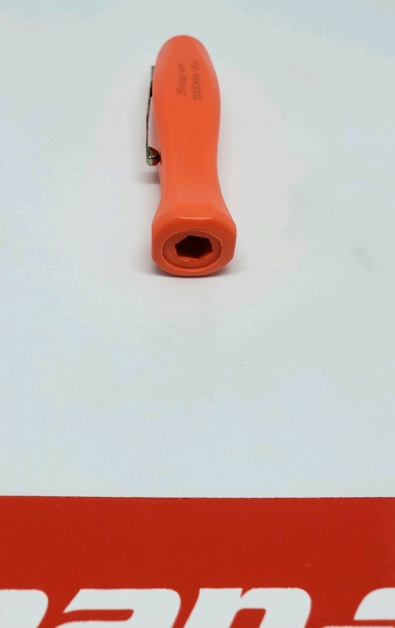 ORANGE Snap on tools pocket screwdriver REVERSIBLE TIP pocket screwdriver w/clip