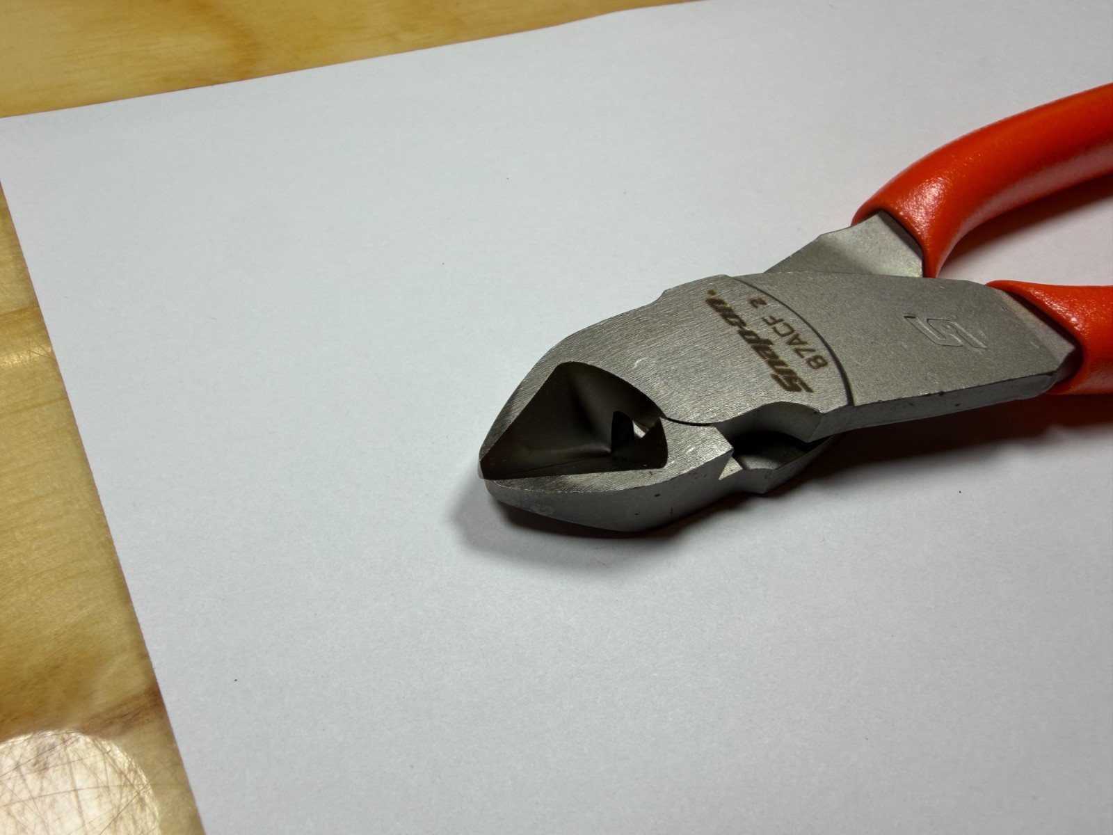 Snap-on Tools USA NEW ORANGE Soft Grip 7″ Diagonal Cutter Pliers 87ACFO