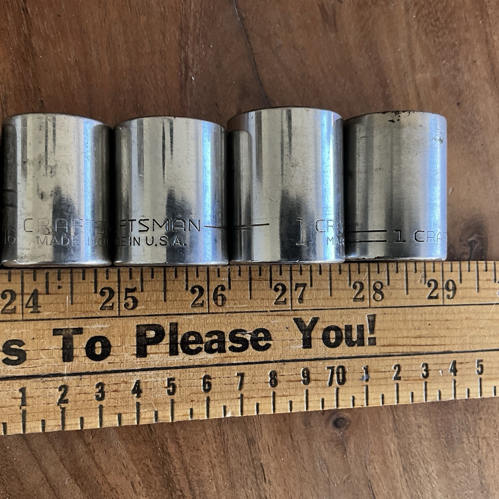 Vintage Socket 12 pc Set w Metal Case 1/2″ Drive 1″ to 3/8″ Snap on Craftsman
