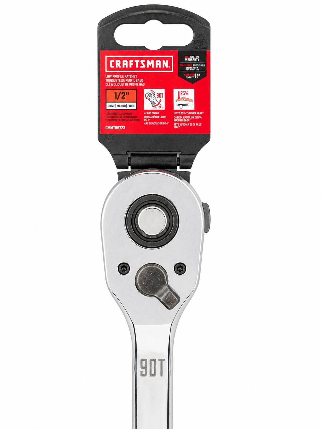 NEW Craftsman Set Of 1/4, 3/8, And 1/2 Chrome 90 Tooth Ratchets