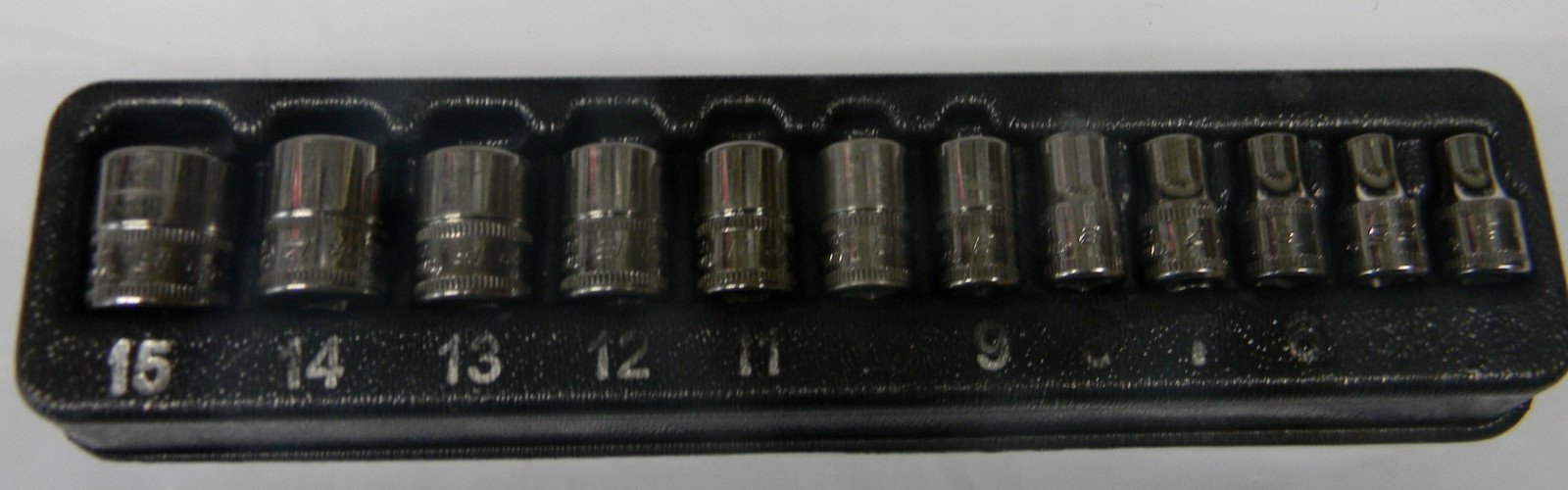 SNAP-ON 1/4″ DRIVE 12PC METRIC 6PT SHALLOW SOCKET SET 5-15MM #112TMMY