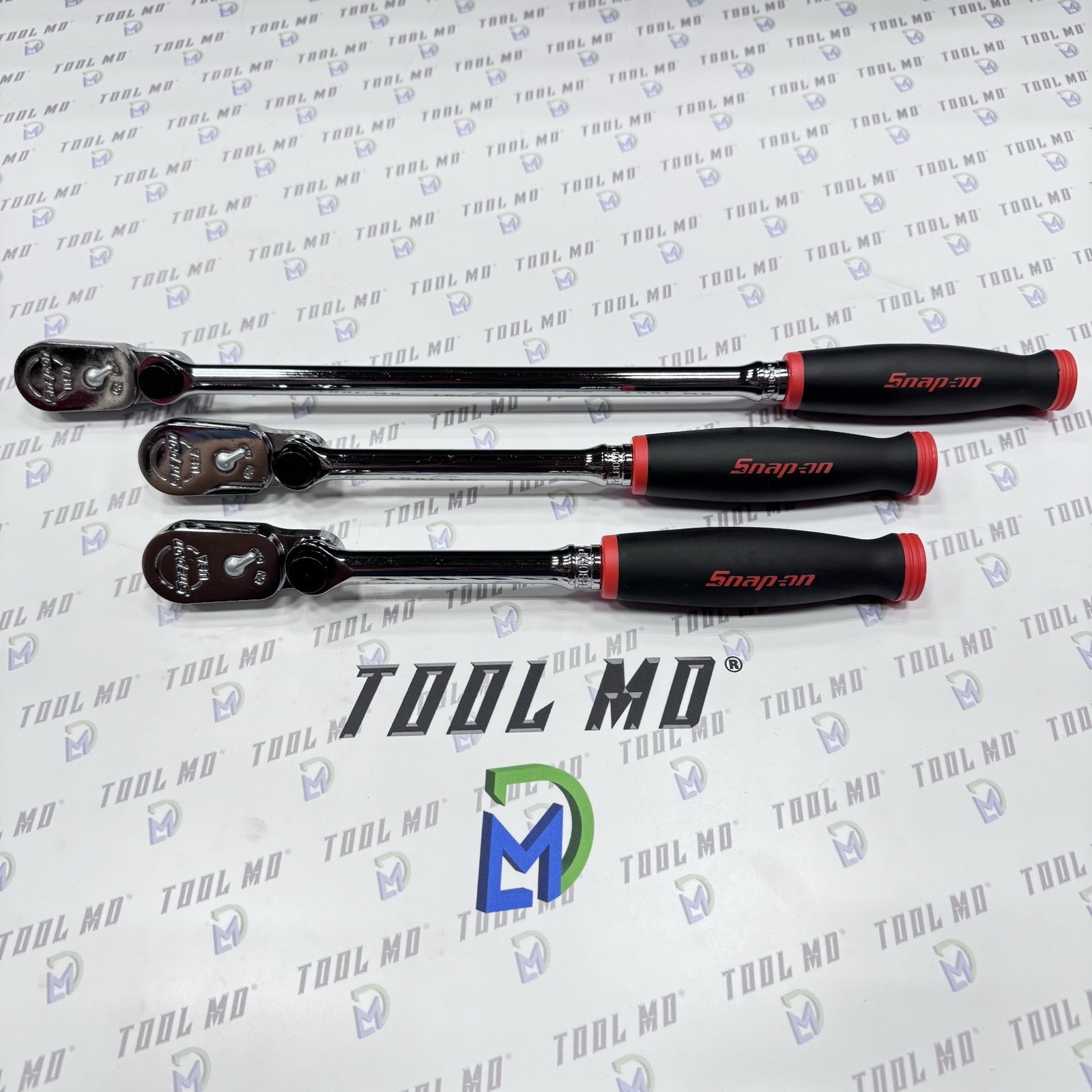 Snap-on Tools USA NEW RED 3/8″ Drive Multi-Position Head Ratchet Set FH80MP