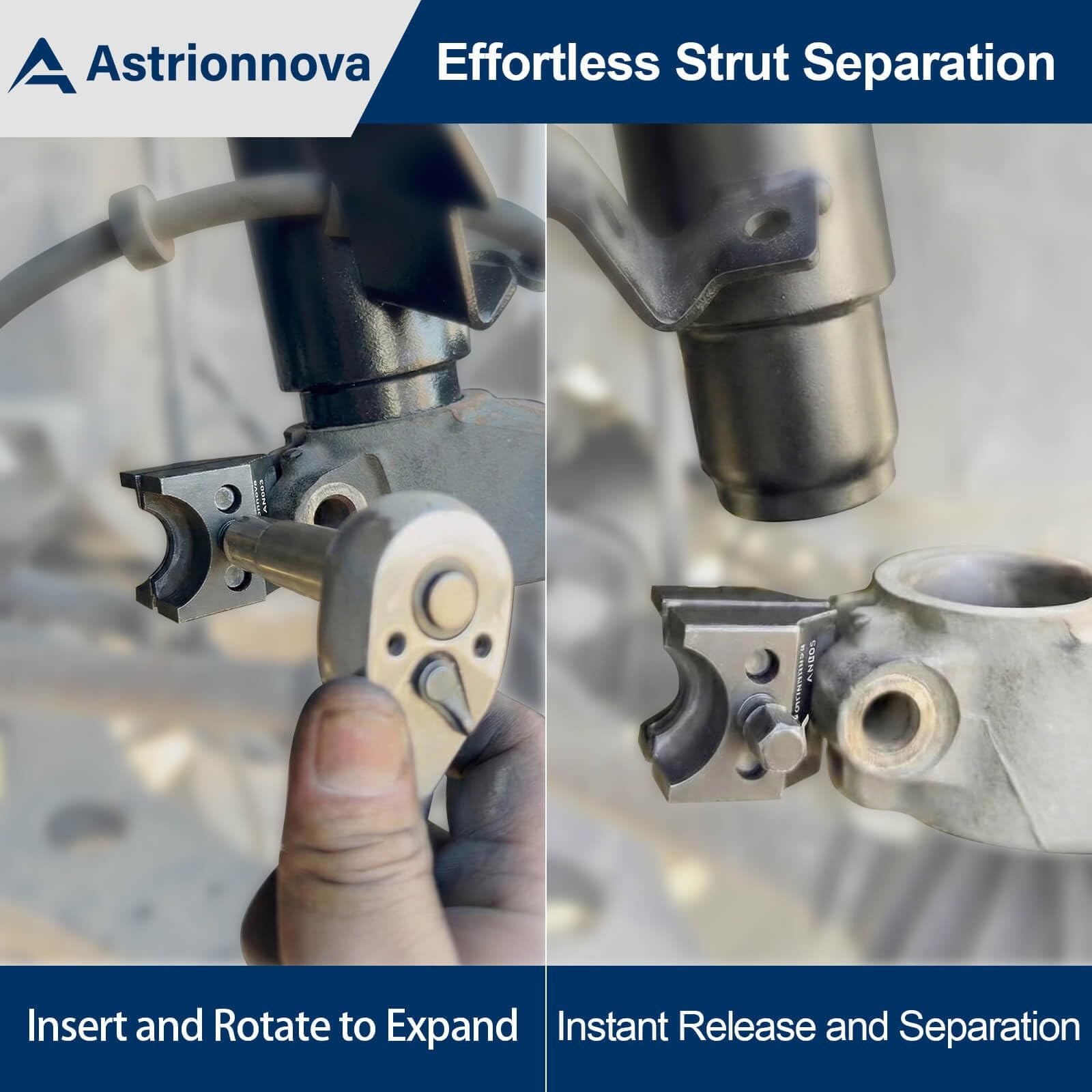 Heavy Duty Dual-End Suspension Strut Spreader Tool & Ball Joint Separator