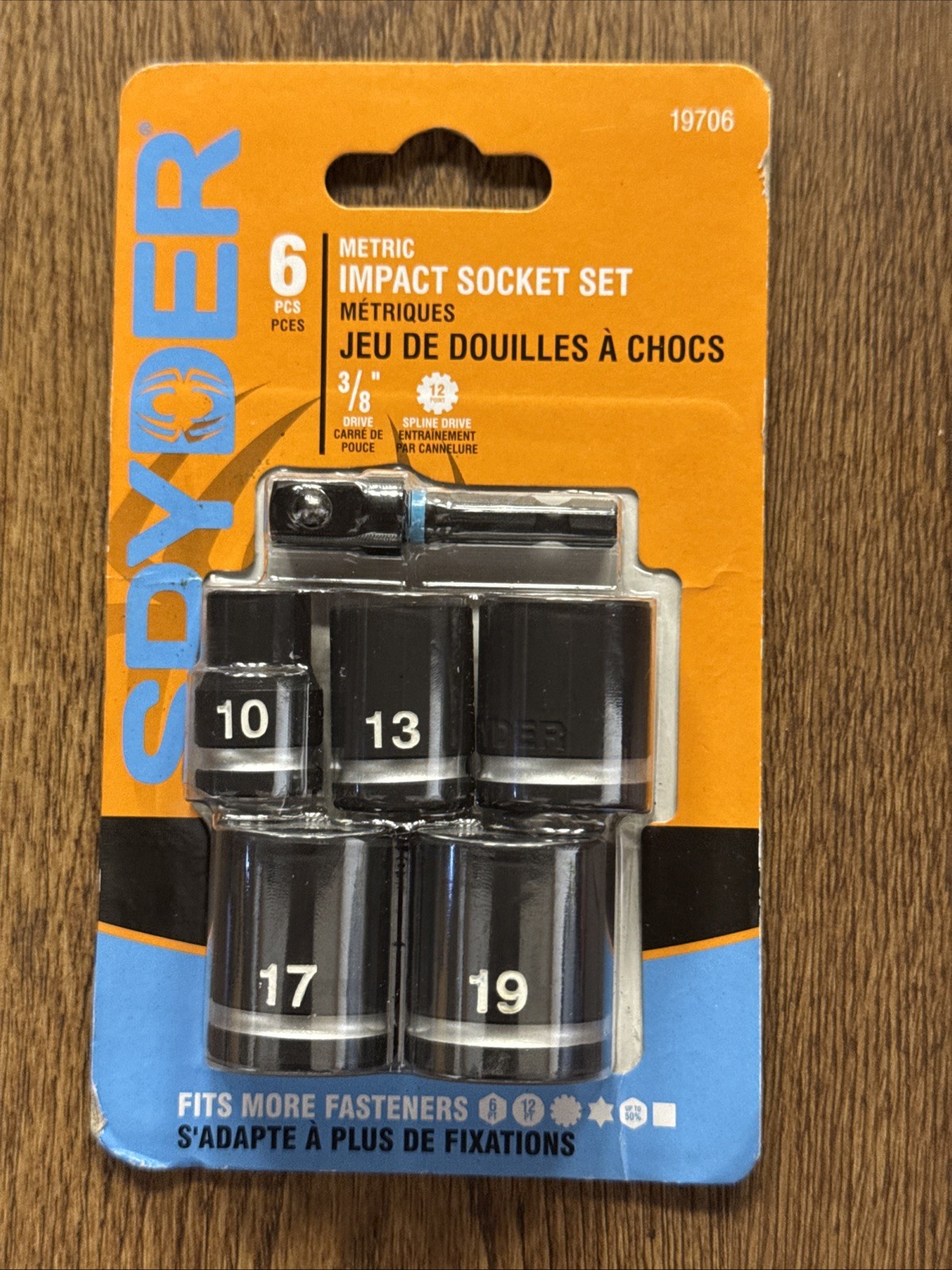 Spyder 6 -Piece Metric 3/8-in Drive Set 6-point/12-point/Spline/Star/Square Impa