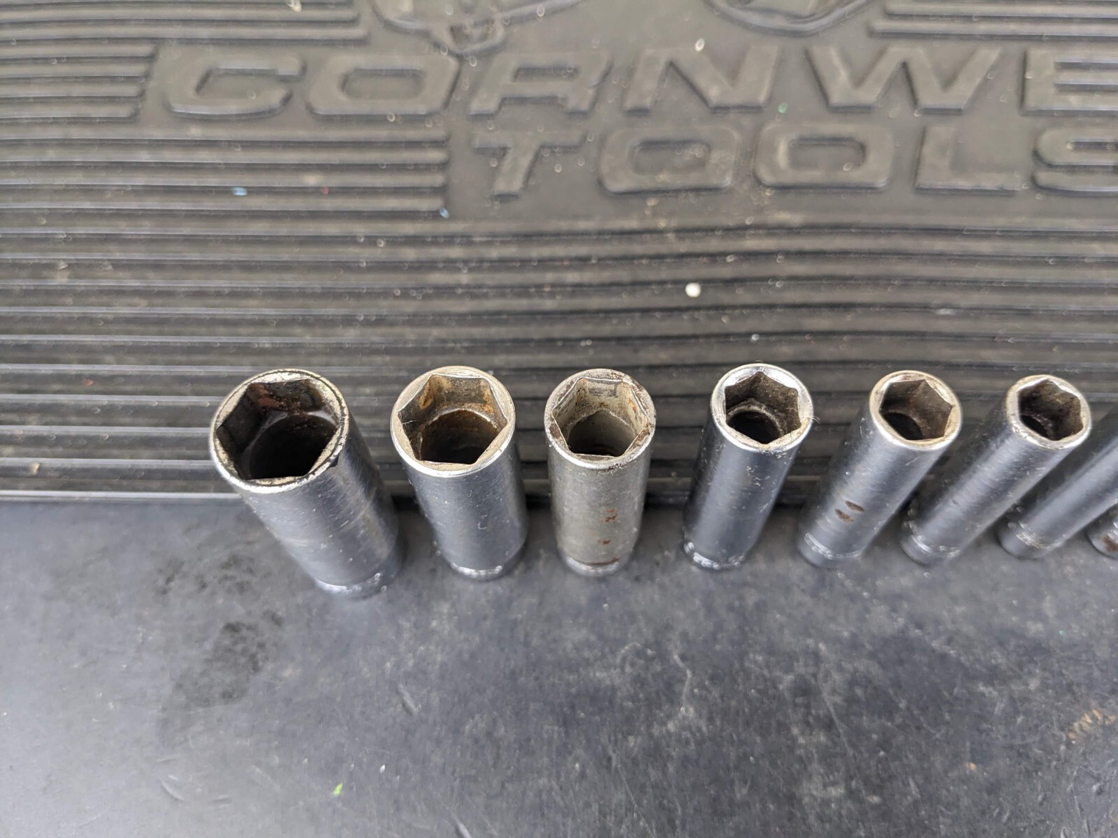 #bg158 Snap On Tools 1/4″ Drive 10 Pc SAE Deep 6 Pt Socket Set 110STMY