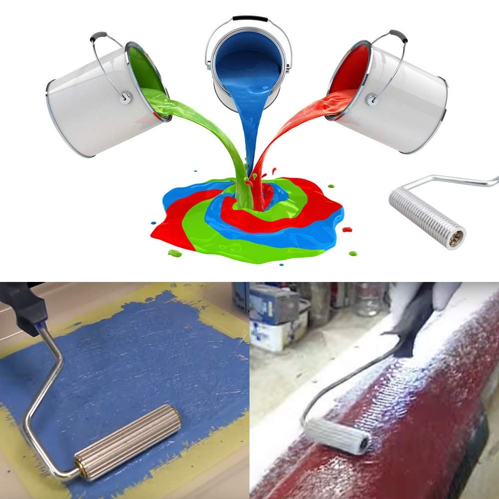4 Pcs Fiberglass Roller Tools Kit Bubble Paddle Tool Fiberglass Resin Roller