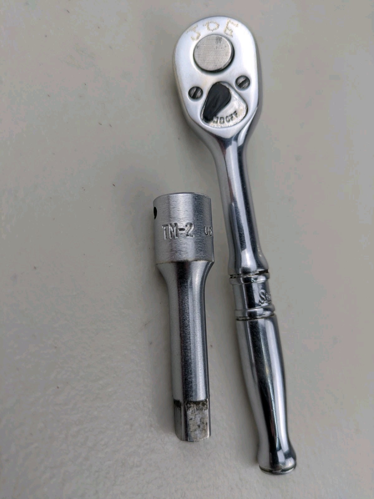 Snap-On USA 4.5″ Short Stubby Compact 1/4″ Ratchet FM70 Extension TM-2