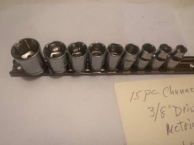 NEW OPEN BOX CHANNELLOCK 15 PC 3/8″ DRIVE 6 & 12 POINT METRIC / SAE SOCKET SET