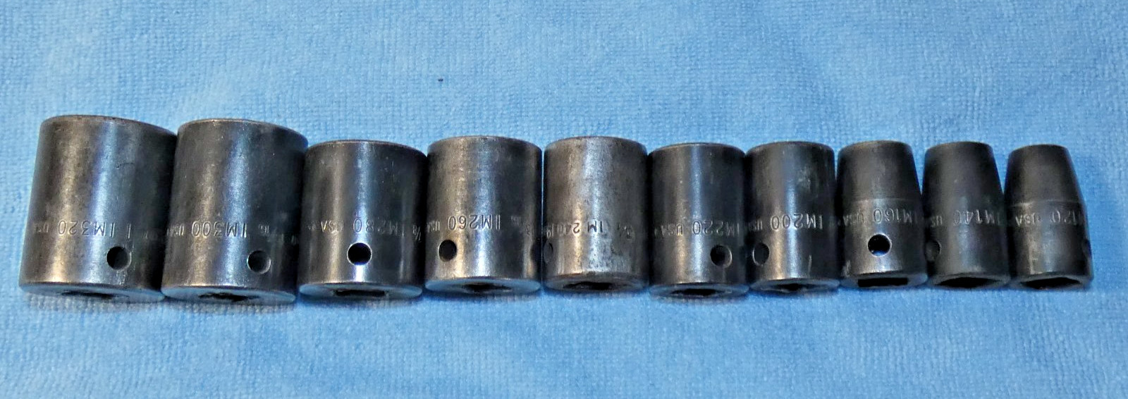 10 Snap-on Sockets 1/2″ Drive Impact 6 Point SAE IM Series Tool 3/8″ Thru 1″ Set