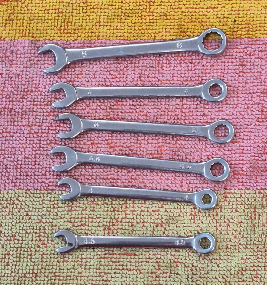Joblot metric sockets, BA spanners, 8mm to 4.5mm spanners, small record anvil