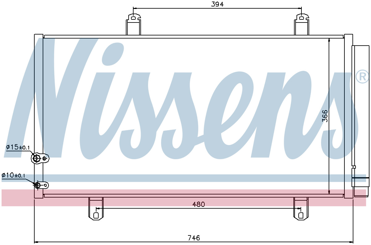 Nissens Aircon Condenser 940194 for LEXUS ES (2007) ES 350 3.5 VVTI etc