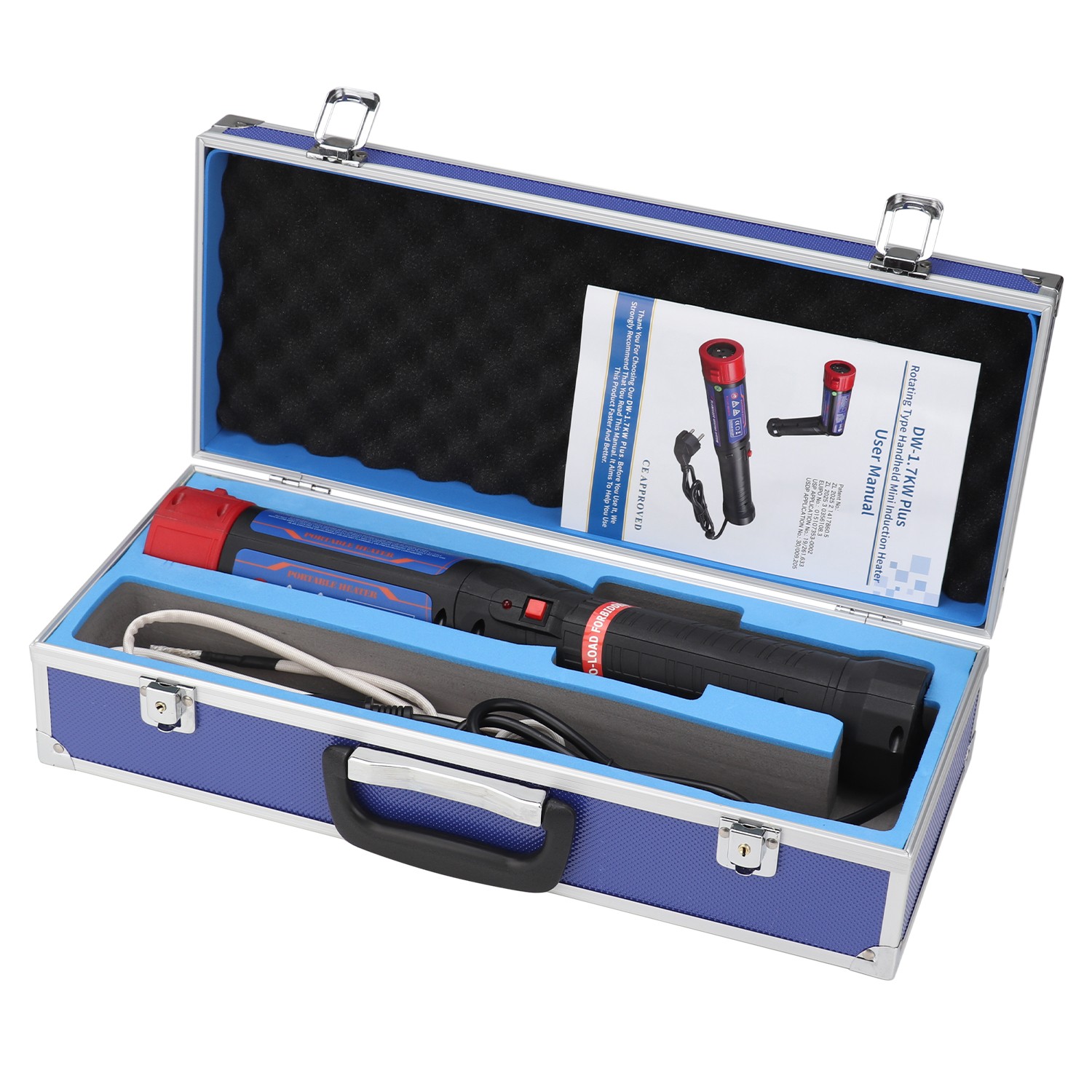 1700W Magnetic Induction Heater Kit Bolt Remover Flameless Heat Tool Free Coils