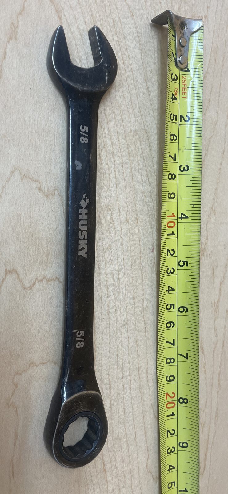 HUSKY 5/8″ SAE 12 Point Combination Rachet Wrench Black Pre Owned