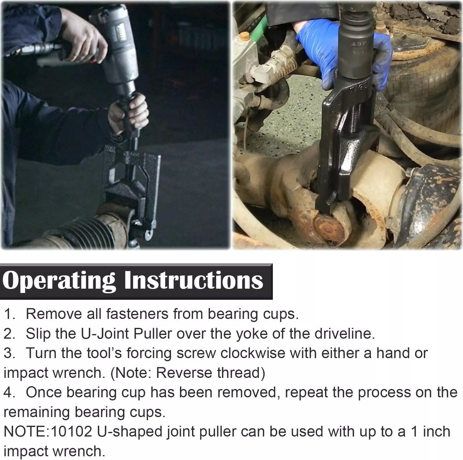 Heavy Duty Truck 10102 Universal U Joint Puller, 5192 Bearing Cup Installer Tool