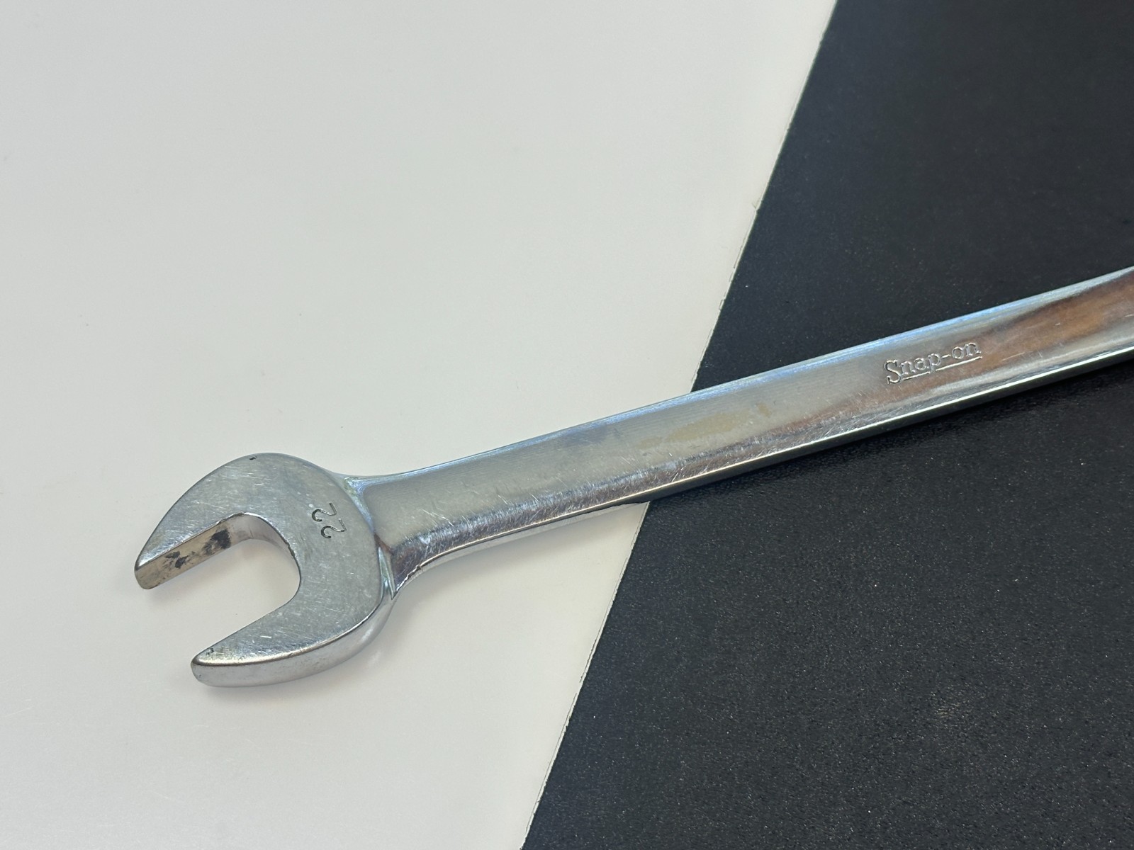 🇺🇸 Snap-on Tools USA 0EXM220 Metric 22mm Chrome Combination Wrench, 12 Point